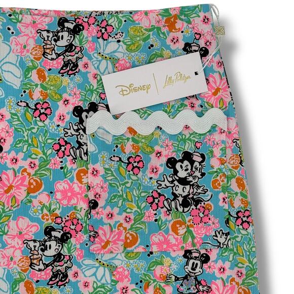 Lilly Pulitzer Disney Gardner Skort Skirt Sz 12 Tropical Minnie Mickey Mouse - Picture 2 of 7